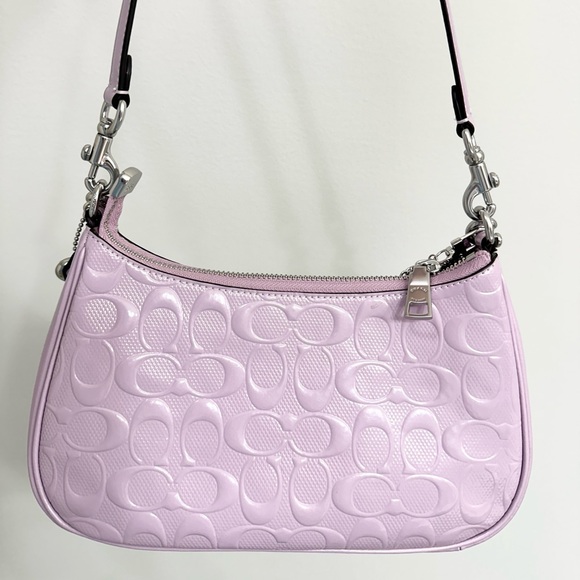 COACH Teri Signature Shoulder Bag/Crossbody (Purple) - Picture 4 of 12